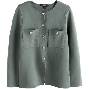 Next Gebreid vest  jade groen