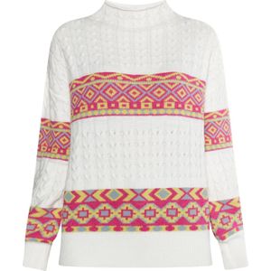 IZIA Trui  lichtblauw / geel / pink / wit