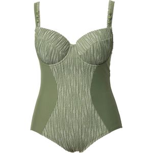 Ulla Popken Badpak  olijfgroen