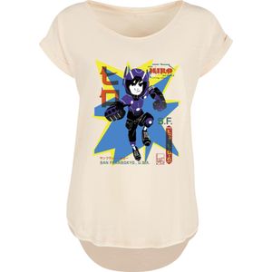 F4NT4STIC Shirt 'Big Hero 6 Hiro Manga'  beige / blauw / indigo / zwart