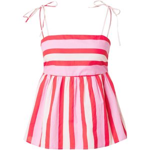 PIECES Top 'PCAmina'  rosa / bloedrood / wit