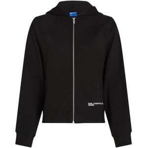 KARL LAGERFELD JEANS Sweatvest 'Milano'  zwart / wit