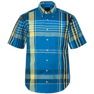JP1880 Overhemd  royal blue/koningsblauw / geel