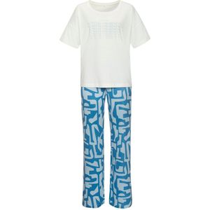 s.Oliver RED LABEL - Pyjama - Lichtblauw/Donkerblauw - 2-delig - Korte Mouwen