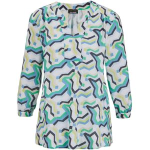 Goldner Blouse  blauw / groen / zwart / wit