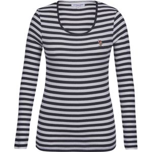 U.S. POLO ASSN. Shirt 'Chanett'  zwart / wit