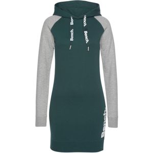 Bench - Loungewear Sweatjurk - Donkergroen/Grijs - Met Capuchon