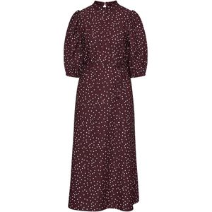 SISTERS POINT Jurk 'VENTIA'  bordeaux / wit