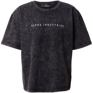 ALPHA INDUSTRIES Shirt  zwart / wit