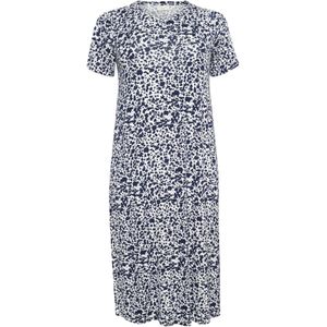 KAFFE CURVE Jurk 'Charlotta'  marine / wit