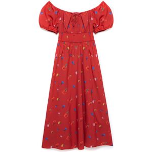 BIG STAR Jurk 'ROKSI'  blauw / pink / rood