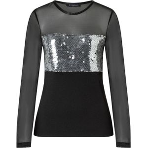 Ana Alcazar Shirt ' Abdia '  zwart / zilver