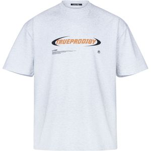 trueprodigy Shirt 'Ravi'  grijs gemêleerd / oranje / zwart