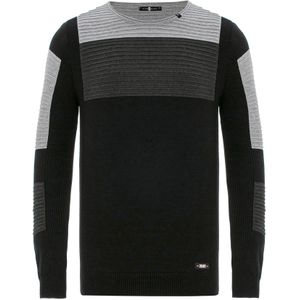 CIPO & BAXX Trui  antraciet / lichtgrijs / zwart