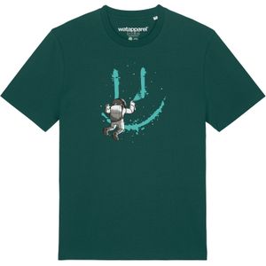 Watapparel Shirt ' Graffiti Astronaut '  donkergroen / gemengde kleuren