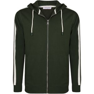 Felix Hardy Sweatvest  donkergroen / wit