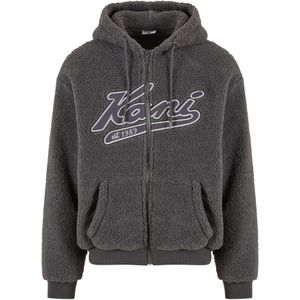 Karl Kani Sweatvest 'Varsity'  antraciet / lichtgrijs