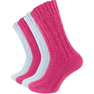 Cotton Prime Sokken  lichtgrijs / pink