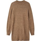 Jerseyjurken - Relaxed Fit Jurk - Lange Mouwen - Ronde Hals - Kort - Geribde Manchetten