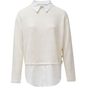 Salsa Jeans - Twofer - Sweatshirt - Parelmoer - Regular Fit