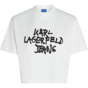 KARL LAGERFELD JEANS Shirt  zwart / wit