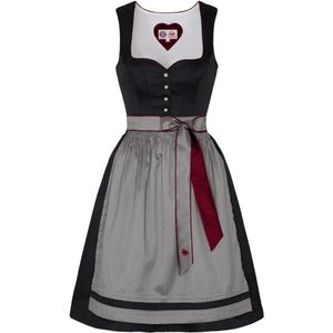 SPIETH & WENSKY Dirndl 'FC Bayern Bitz'  grijs / antraciet / donkerrood