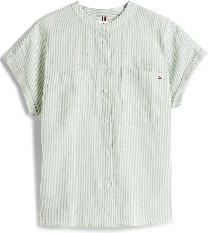 Tommy Hilfiger - Relaxed Fit - Blouse - Effen - Puur Linnen