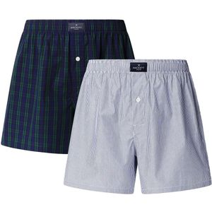 Hackett London Boxershorts 'Tartan'  navy / lichtblauw / groen / wit