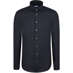Seidensticker - Businessoverhemd - Donkerblauw - Slim 1/1 Kentkraag - Lange Mouwen
