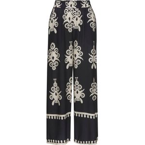 Harembroek - Zwart/Zandkleur Gedessineerd - Etnische Print - Zomerbroek