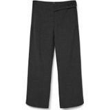 Vero Moda - Vmbestie Mw Wide Strap Pant - Broek - Dark Grey Melange