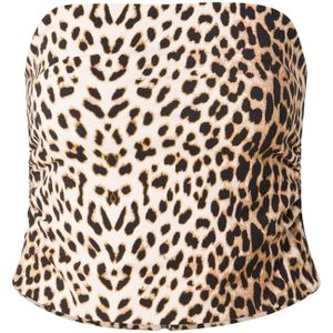 OH APRIL Top 'Esme'  camel / lichtbeige / zwart