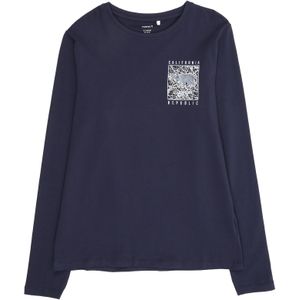 NAME IT Shirt 'NKMVUX'  navy / grijs / wit
