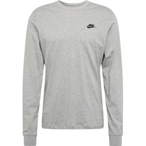 Nike Sportswear Functioneel shirt 'Club'  grijs gemêleerd / zwart