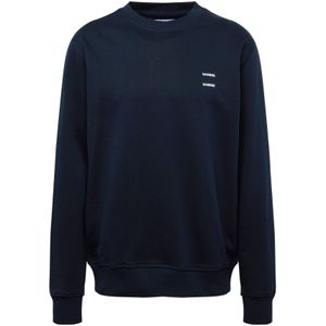 Samsøe Samsøe Sweatshirt 'JOEL'  donkerblauw / wit