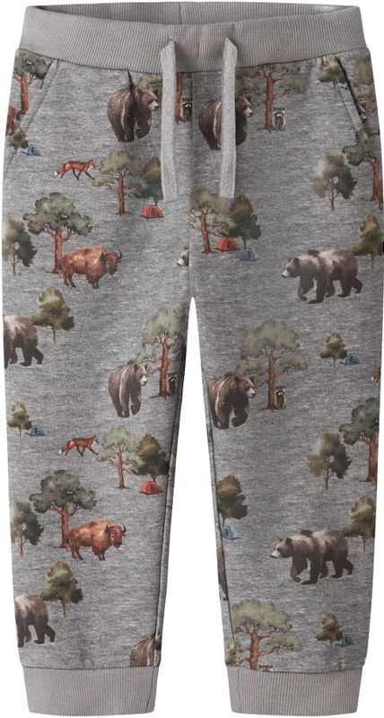 Name It Joggingbroek - NmmOlin - Grey Melange - Name It - 8 jaar (128) - Joggingbroek