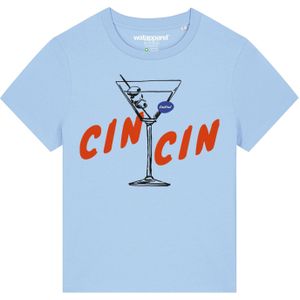 Watapparel Shirt 'Cin Cin'  lichtblauw / rood / zwart