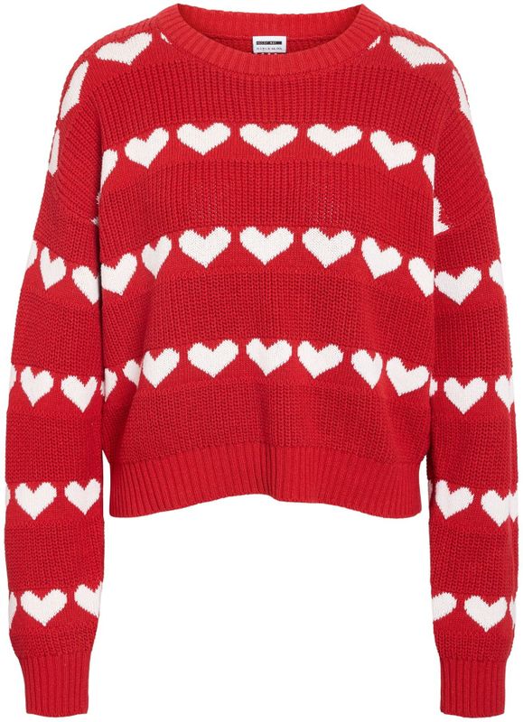 Noisy may - NMBLITZEN - Trui - Purper/Wit