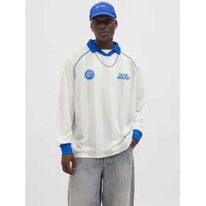 JACK & JONES Shirt 'JJPEPSI'  ecru / royal blue/koningsblauw / wit