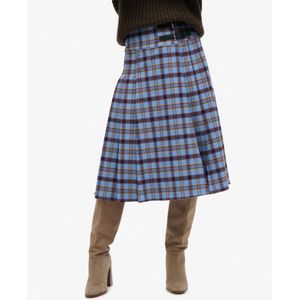 Superdry - W7210366A - Midi-Rok - Zwart - Polyester