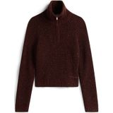 Tommy Jeans - Gebreide Trui - Chocoladebruin - Normale Pasvorm - Lange Mouw