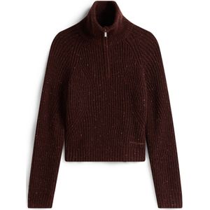 Tommy Jeans - Gebreide Trui - Chocoladebruin - Normale Pasvorm - Lange Mouw