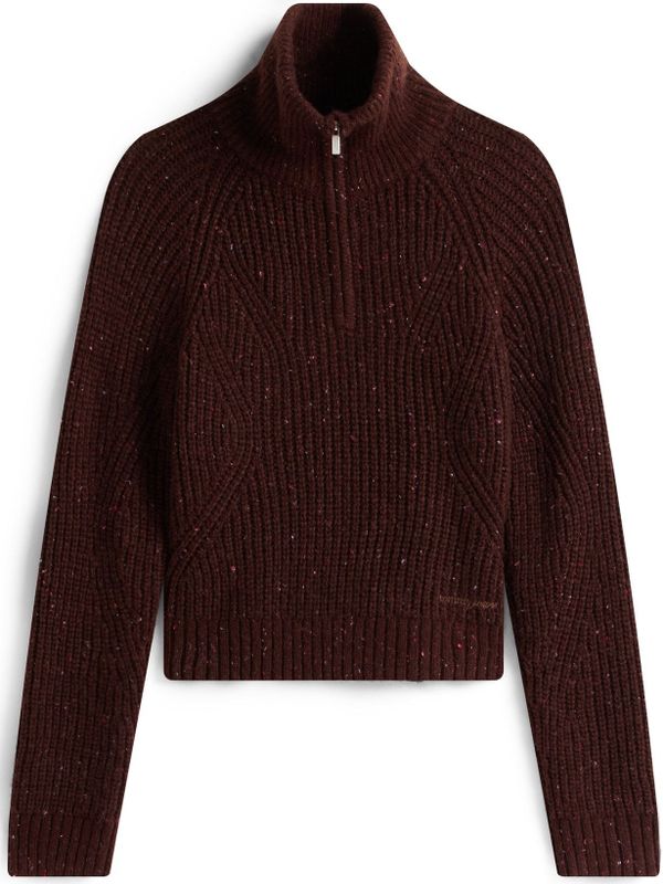 Tommy Jeans - Gebreide Trui - Chocoladebruin - Normale Pasvorm - Lange Mouw