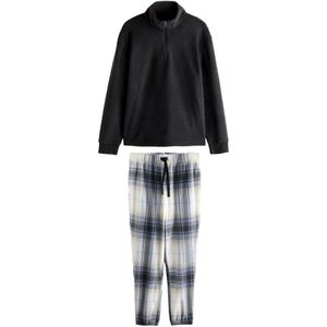 Next Pyjama lang  beige / nachtblauw / basaltgrijs / wit