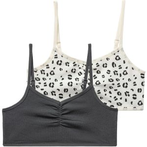 Buffalo - Bustier - Antraciet Gedessineerd - Set van 2 - Zonder Beugels