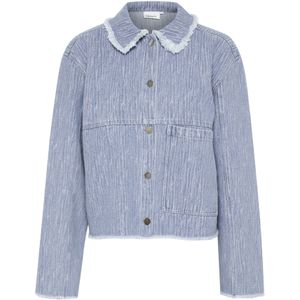 KAREN BY SIMONSEN Shirt 'Urbana'  blauw denim / wit