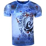 Rusty Neal - T-shirt - Katoen - Zwart - Normale Pasvorm