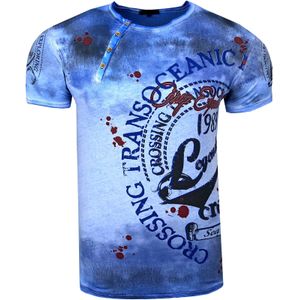 Rusty Neal - T-shirt - Katoen - Zwart - Normale Pasvorm