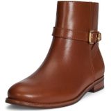 Lauren Ralph Lauren - Brooke II - Enkellaarsjes - Bruin - Kalfsleer - Plat - Ritssluiting - Casual