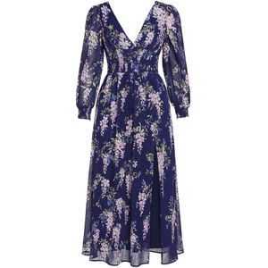 GODDIVA Jurk  donkerblauw / pastelgroen / lila